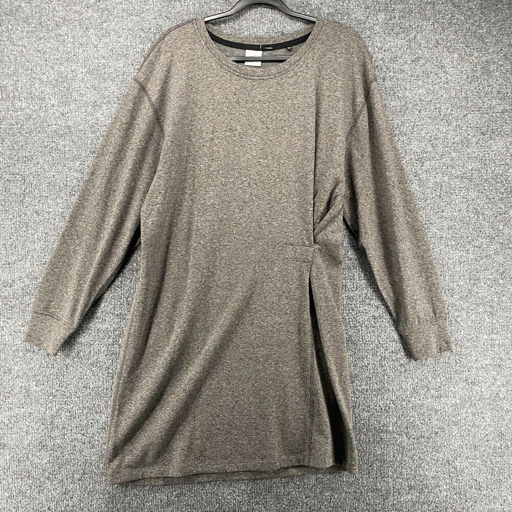 Cabi Sweater Dress Womens L Gray Obsidian Tunic Sweatshirt Ladies Casual Modest